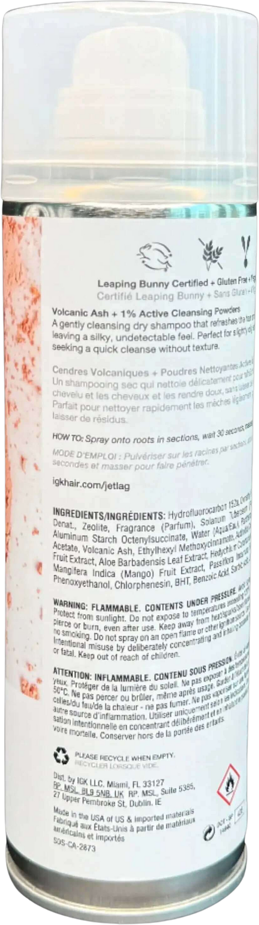 IGK JET LAG Invisible Dry Shampoo Jonathan Cole Beauty
